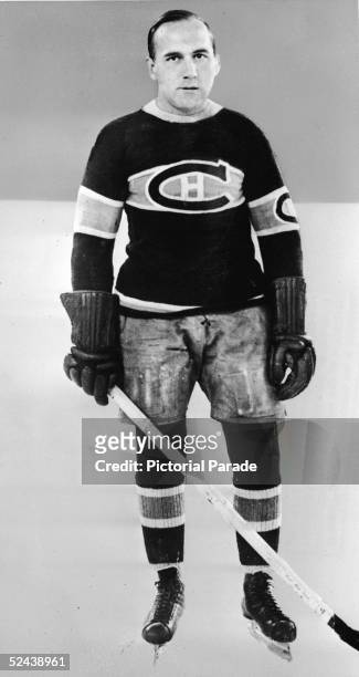 Publicity shot of Canadian hockey player Howie Morenz of the Montreal Canadiens, 1930s.