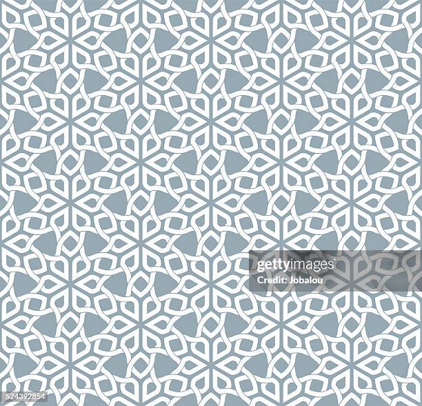 seamless petals pattern - intersecting circles stock illustrations