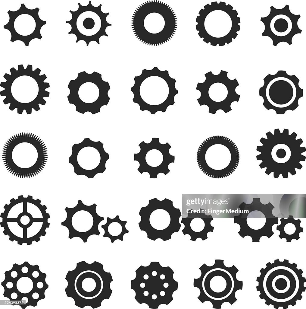 Gear icon set