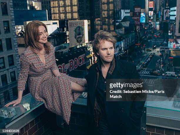 Actors Marine Delterme and Florian Zeller are photographed for Paris Match on April 14, 2016 in New York City.