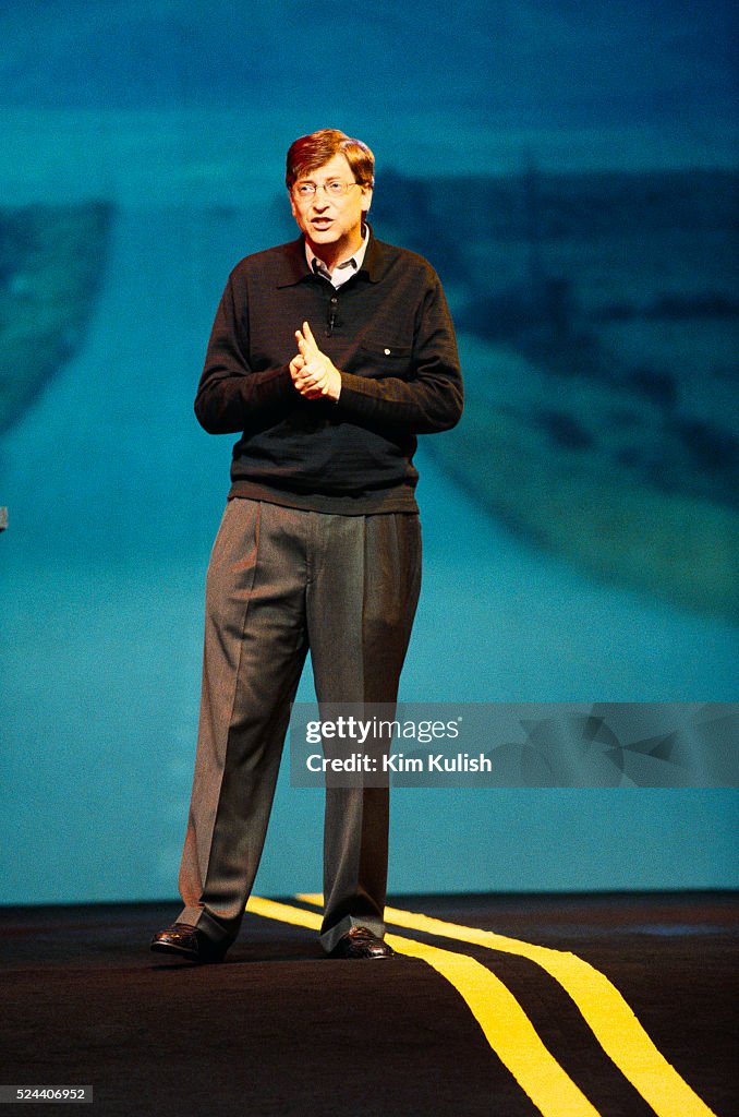 Microsoft's Bill Gates at Windows 98 Launch Party