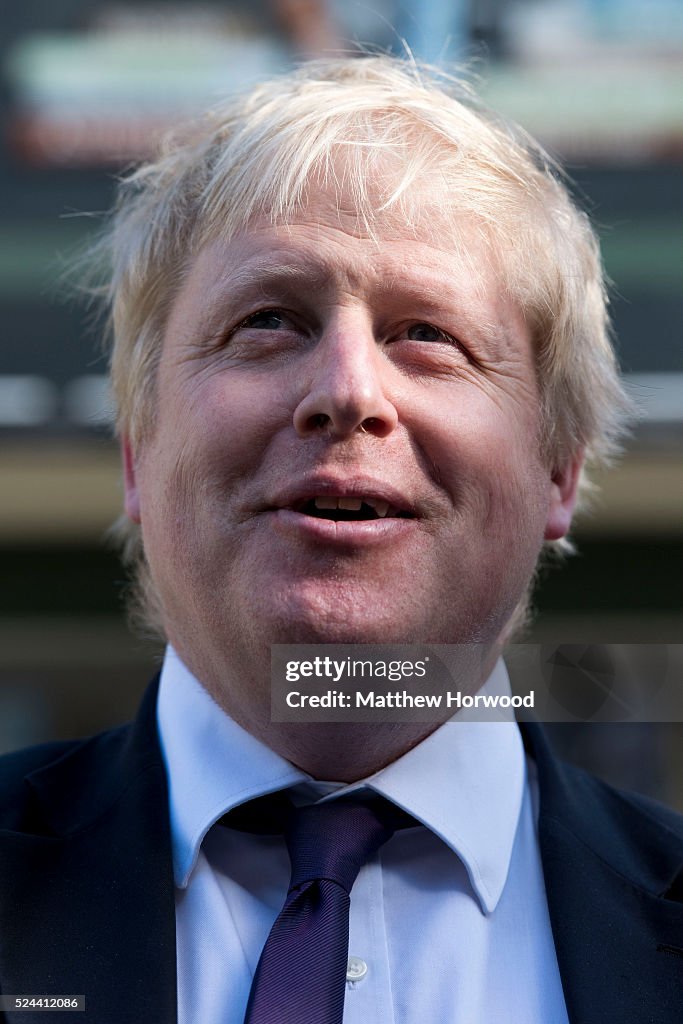 Boris Johnson Hits The Campaign Trail In South Wales