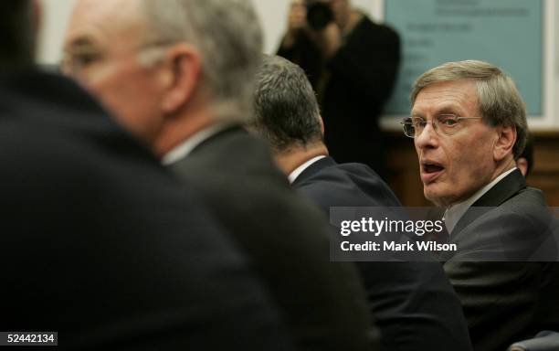 Baseball Commissioner Bud Selig testifies before a House Committee about Major League Baseball's efforts to end steroid use March 17, 2005 in...