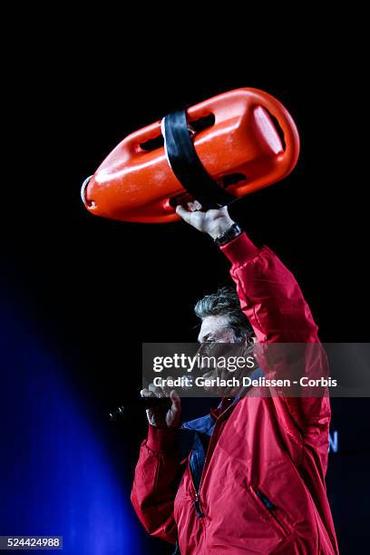 David Hasselhoff, "The Hoff" presenting the music event during the Acceleration 2014 Presentation, Theater Hangaar Valkenburg, The Netherlands,...