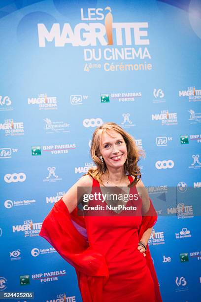 The actress Marianne Basler at the 4th Ceremony of the Magritte celebrating the best of the belgian movie industry.