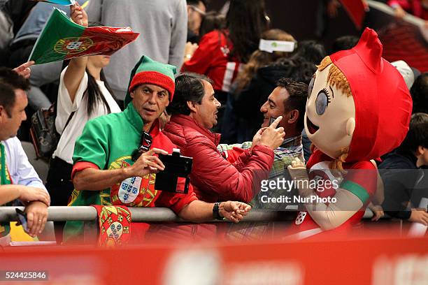 Portuguese fans during the UEFA EURO 2016 FRANCE, Qualifying Group I: Portugal vs Denmark at AXA Stadium in Portugal on October 8, 2015.