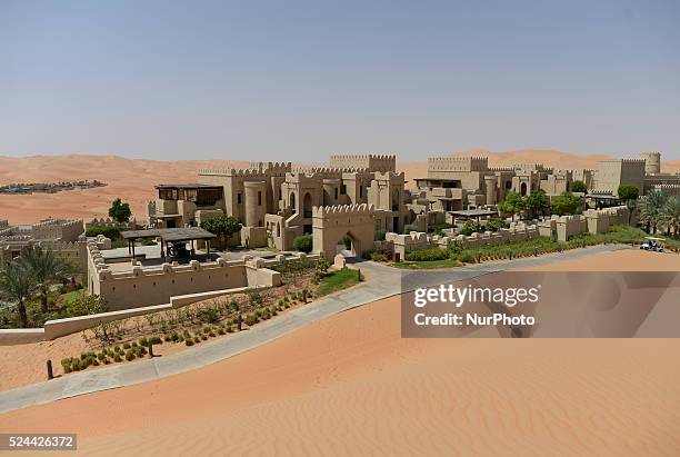 View of Qase Al Sarab Desert Resort. Qase Al Sarab, UAE. 8 October 2015.