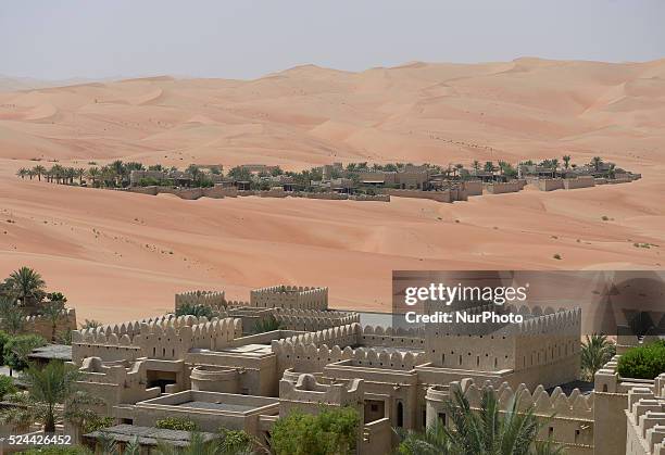 General view of Qase Al Sarab Desert Resort. Qase Al Sarab, UAE. 8 October 2015.