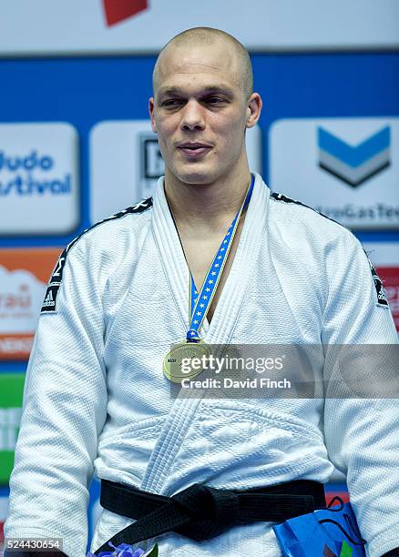 Under 100kg gold medallist, Henk Grol of the Netherlands accumulated his third European gold medal during the 2016 Kazan European Judo Championships...