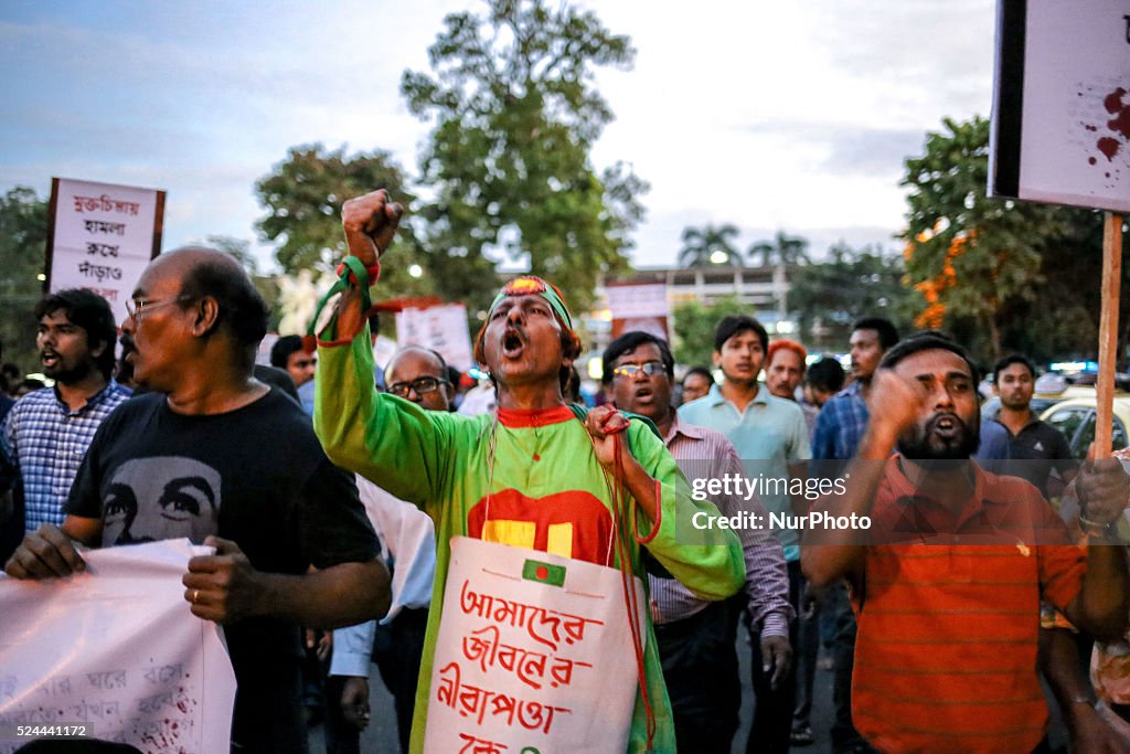 Protest against killing Bloggers and Publishers