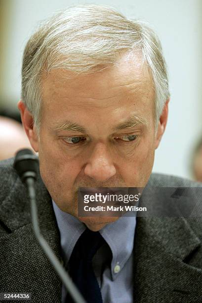 Don Fehr, Executive Director and General Counsel of the Major League Baseball Players Association, pauses during testimony March 17, 2005 for a House...