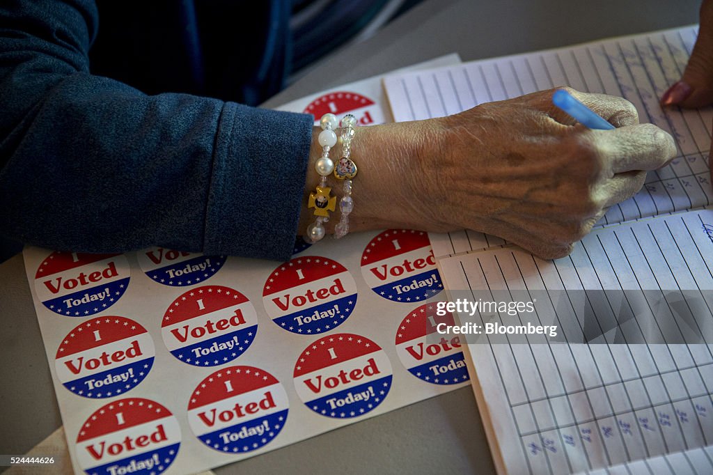 Voters Cast Their Ballot In The Pennsylvania Presidential Primary Election