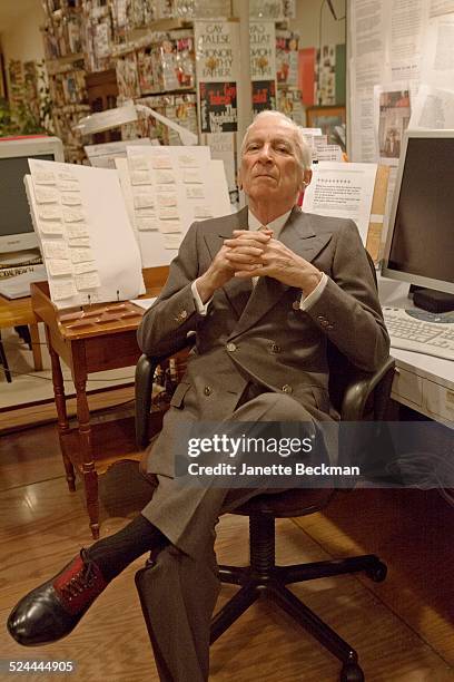 American author Gay Talese in his office at home in New York City, 21st April 2014.