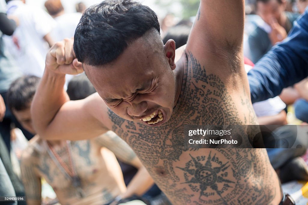 The Wat Bang Phra Tattoo Festival kick off in west of Bangkok