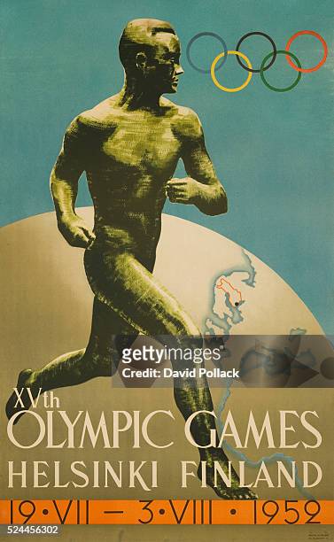 VXth Olympic Games Helsinki Finland Poster by Ilmari Sysimetsa