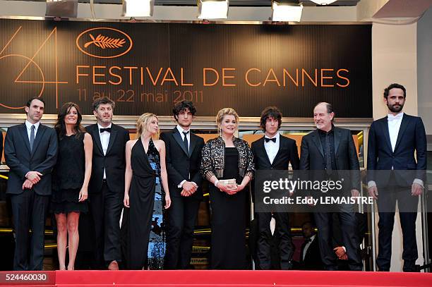 Composer Alex Beaupain, Paul Schneider, Chiara Mastroianni, Ludivine Sagnier, Rasha Bukvic, Catherine Deneuve, Louis Garrel and director Christophe...