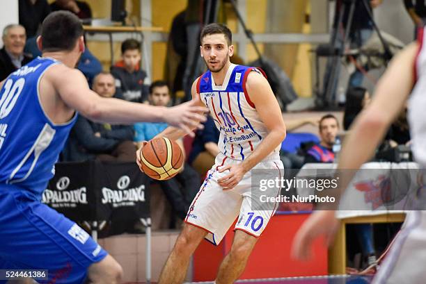 Nikola Malesevic of Steaua CSM EximBank Bucharest in action during the LNBM - Men's National Basketball League Romania game between Steaua CSM...