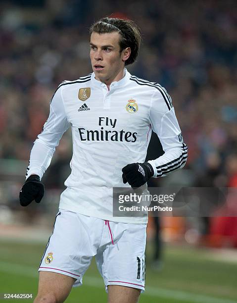 Gareth Bale of Real Madrid during the Copa del Rey Round of 16, First Leg match between Club Atletico de Madrid and Real Madrid at Vicente Calderon...