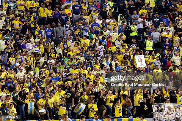 Club America fans line the stands during the Los Angeles Galaxy vs Club America match of the International Champions Cup presented by Guinness.