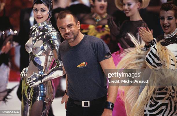 Thierry Mugler On Stage with Models