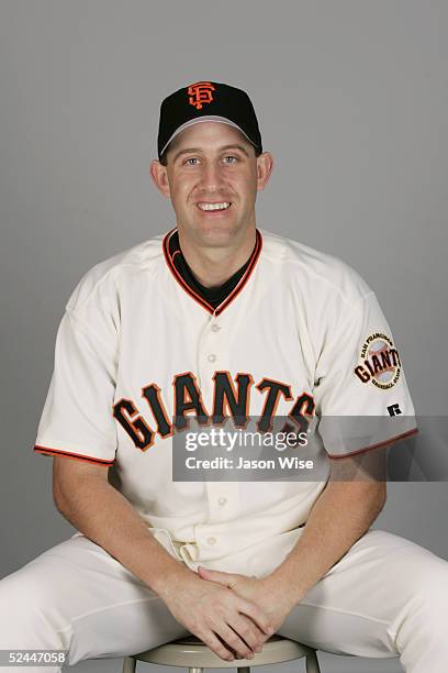 Kirk Rueter of the San Francisco Giants poses for a portrait during photo day at Scottsdale Stadium on March 2, 2005 in Scottsdale, Arizona.