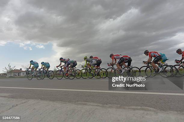 Riders during the third stage of the 52nd Presidential Tour of Turkey 2016, Aksaray Konya Stage . On Tuesday, 26 April 2016, in Konya, Turkey,