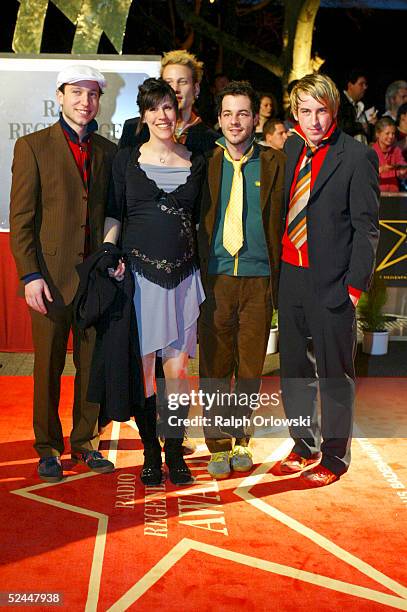 German pop group Koenigswerq arrive at Radio Regenbogen Award 2005 at Schwarzwaldhalle on March 18, 2005 in Karlsruhe, Germany.