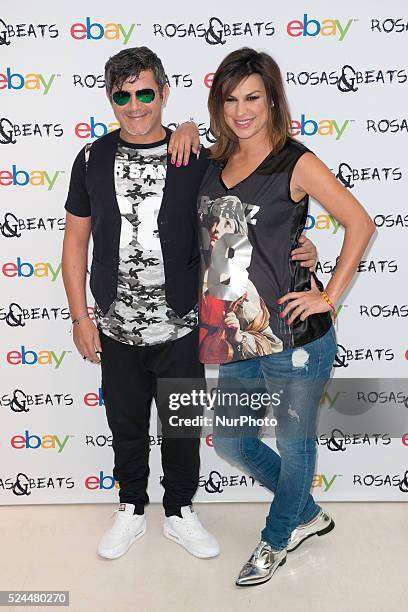 Alejandro Sanz and his wife Raquel Perera launch the new Rosas &amp; Beats collection at Espacio Como on June 16, 2014 in Madrid, Spain. Photo: Oscar...