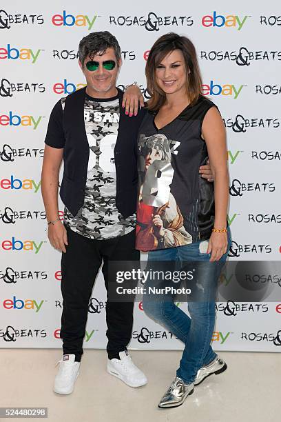 Alejandro Sanz and his wife Raquel Perera launch the new Rosas &amp; Beats collection at Espacio Como on June 16, 2014 in Madrid, Spain. Photo: Oscar...