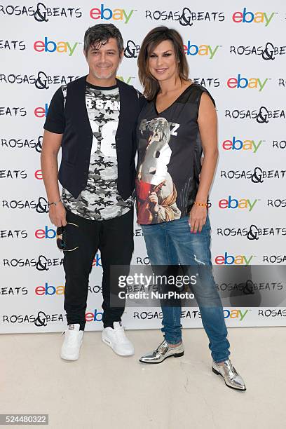 Alejandro Sanz and his wife Raquel Perera launch the new Rosas &amp; Beats collection at Espacio Como on June 16, 2014 in Madrid, Spain. Photo: Oscar...