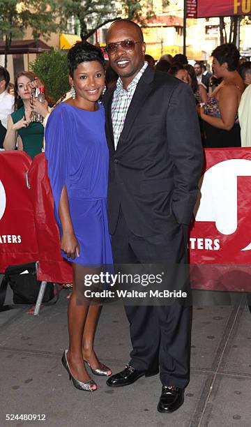 Jazzy Jeff & wife Lynette Townes attending the opening night of the Broadway limited engagement of 'Fela!' at the Al Hirschfeld Theatre on July 12,...