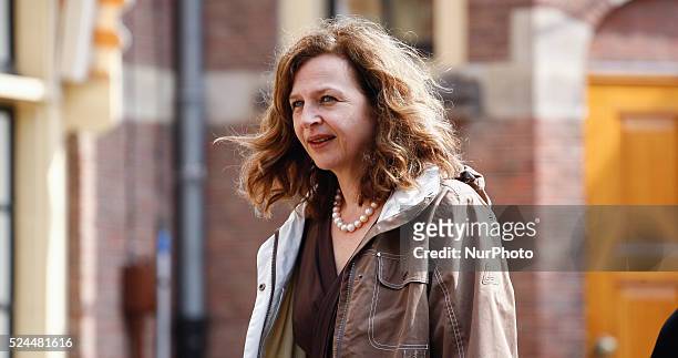 Dutch Minister of Public Health Edith Schippers is seen arriving at the weekly ministers council on friday.