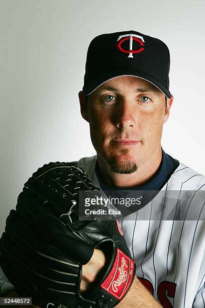 Joe Nathan poses for a portrait during the Minnesota Twins Portrait Day on February 28, 2005 at Hammond Stadium in Ft. Myers, Florida..