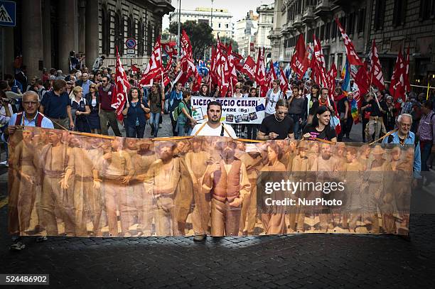 "We are healthy and robust constitution" the demonstration organized by trade unions and movements in defense of the Italian constitution. Photo:...