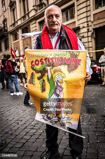 "We are healthy and robust constitution" the demonstration organized by trade unions and movements in defense of the Italian constitution. Photo:...