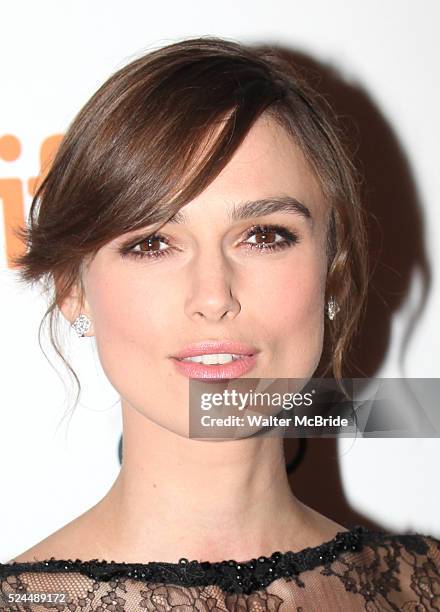 Keira Knightley attending the The 2012 Toronto International Film Festival.Red Carpet Arrivals for 'Anna Karenina' at the Elgin Theatre in Toronto on...