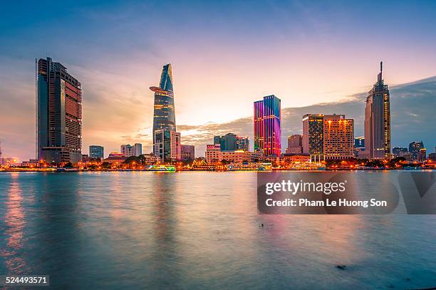 business and administrative district of saigon - hochi minh stock pictures, royalty-free photos & images