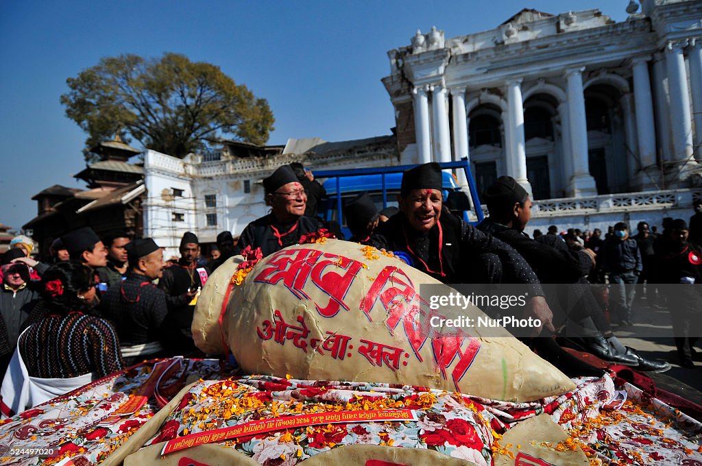 Newari people celebrates Yomari Punhi in Nepal
