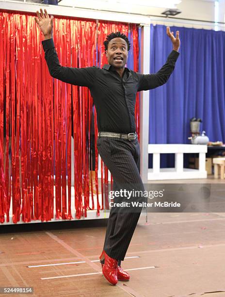Billy Porter performing in the Sneek Peek Press Preview of the New Broadway Musical 'Kinky Boots' at the New 42nd Street Studios in New York City on...