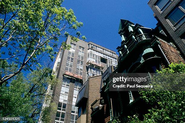 Scene in the downtown River North neighborhood,, Chicago, Illinois, 1980s.