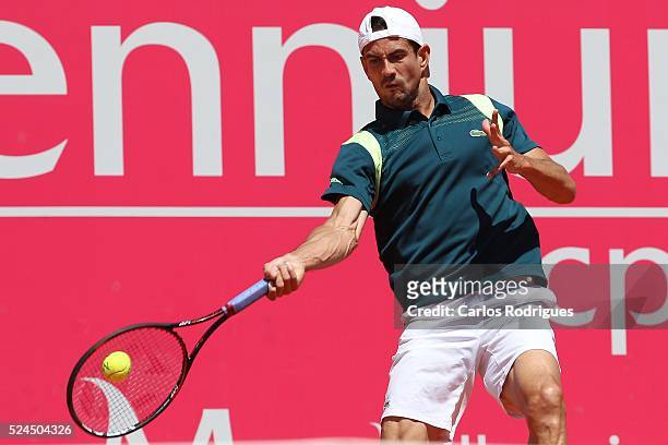 Guilhermo Garcia Lopez from Spain during the match between Michael Berrer and Guilhermo Garcia Lopez for Millennium Estoril Open 2016 at Clube de...