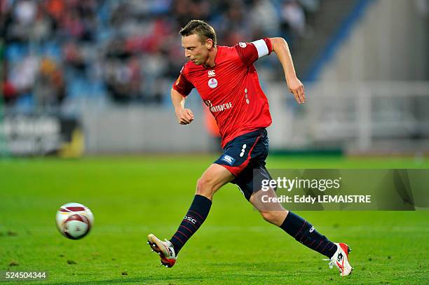Lille's Mathieu Debuchy during the UEFA Europa League soccer match, LOSC Lille Metropole vs Valencia CF at the Stadium Nord in Villeneuve d'Ascq,...