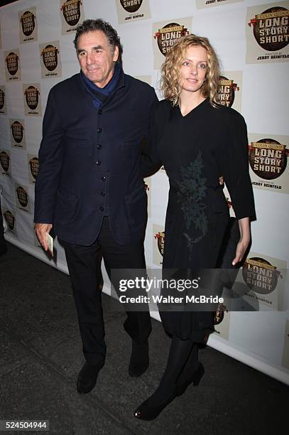 Michael Richards and his fiance Beth Skipp arrives at the Opening Night Performance of "Long Story Short" Starring Colin Quinn at the Helen Hayes...