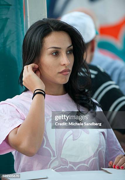 November 21, 2012 - REGGIE BUSH GIRL FRIEND LILIT AVAGYAN. Miami Dolphins Host Multiple Thanksgiving Meal Distributions Throughout South Florida....