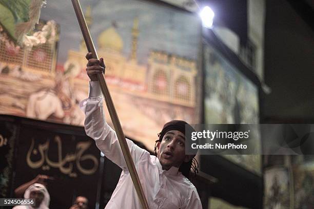 Bahrain , Manama - Shia'a muslims taking a part in the 8th of Muharram which holds the death of AlQassim , AlQassim was the son of the Imam, Hasan...