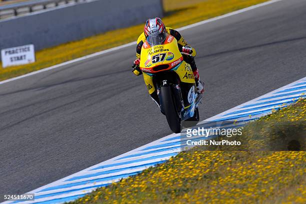 Jerez de la Frontera, SPAIN - 01 of May 2015: BWIN Grand Prix of Spain. Circuit de Jerez. In the photo: #57 Edgar PONS Paginas Amarillas HP 40