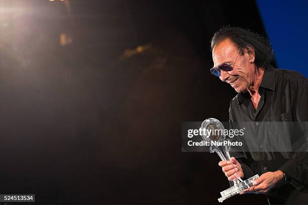 Antonello Venditti attends Day 5 of the 61st Taormina Film Fest on June 17, 2015 in Taormina, Italy.
