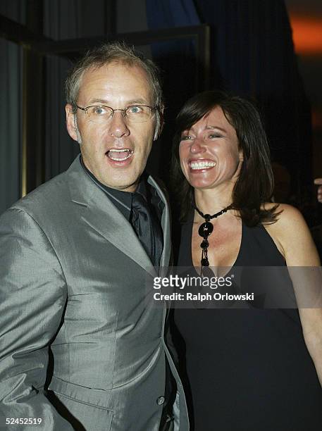 Reinhold Beckmann and his wife Kerstin attend the Radio Regenbogen Award 2005, at Schwarzwaldhalle on March 18, 2005 in Karlsruhe, Germany.