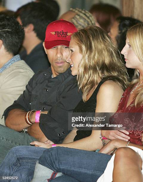 Billy Dec and Jen Schefft make an appearance at Gen Art Fresh Faces In Fashion show at the Surfcomber Hotel on March 18, 2005 in Miami Beach, Florida.