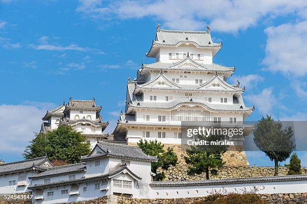 samurai himeji castle in japan - himeji stockfoto's en -beelden